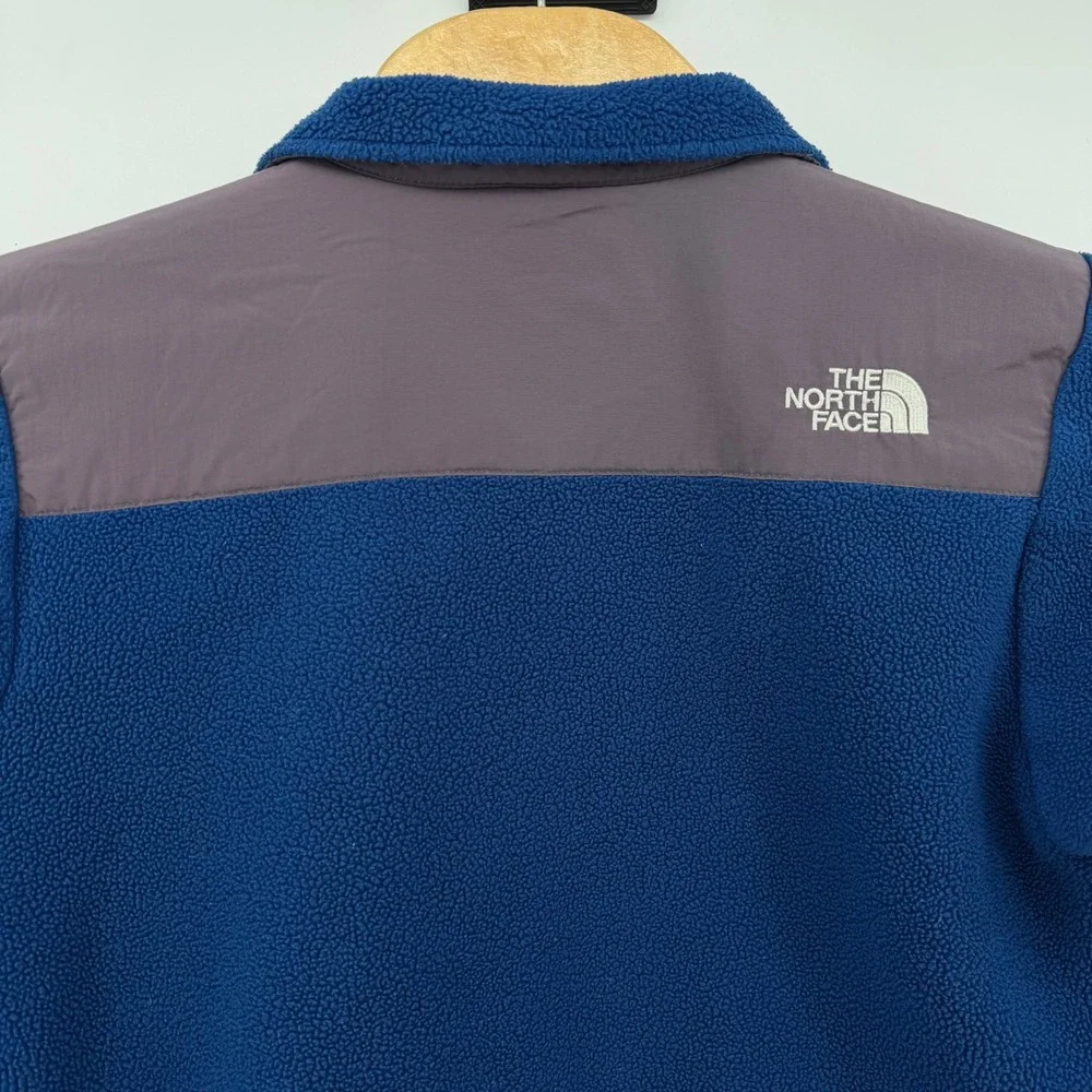 The North Face Boys Medium Fleece Jacket Size Medium Blue Grey Zip‎ Up Polartec